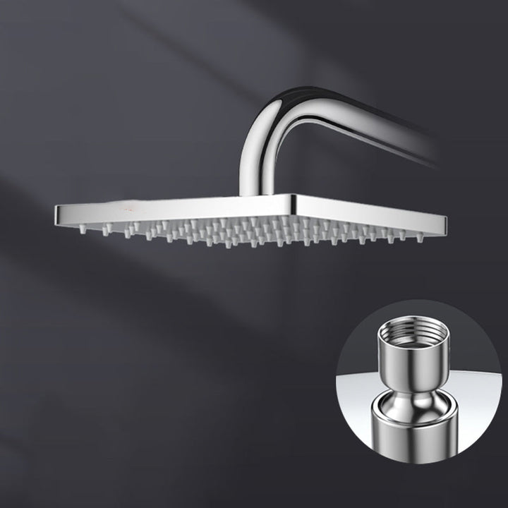 Lisslune | Metal Shower Combo Contemporary Fixed Shower Head with Round and Rectangular Shape