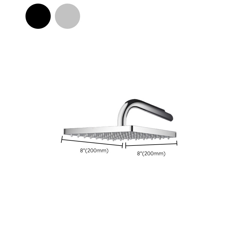 Lisslune | Metal Shower Combo Contemporary Fixed Shower Head with Round and Rectangular Shape