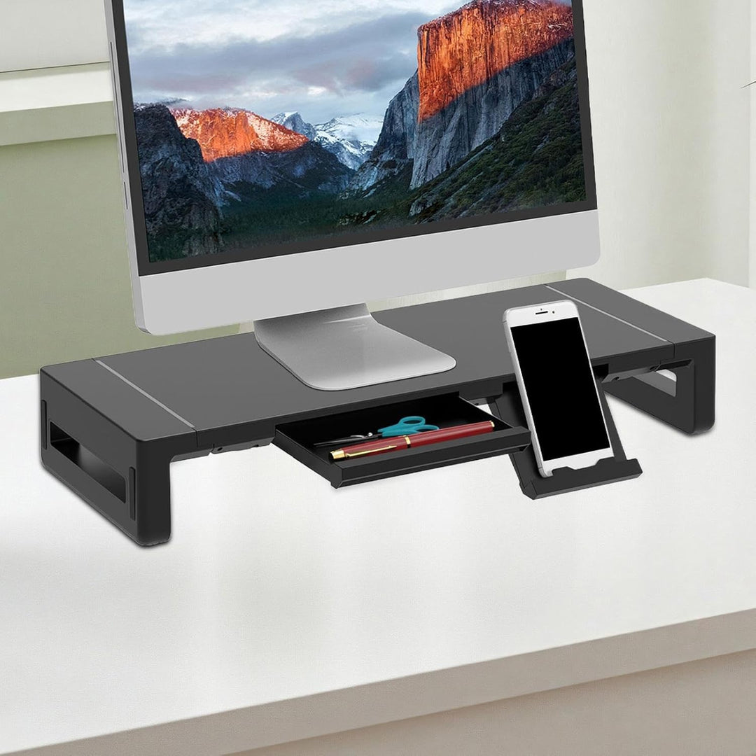 Lisslune | Height Adjustable Monitor Stand with Drawer – Stravon
