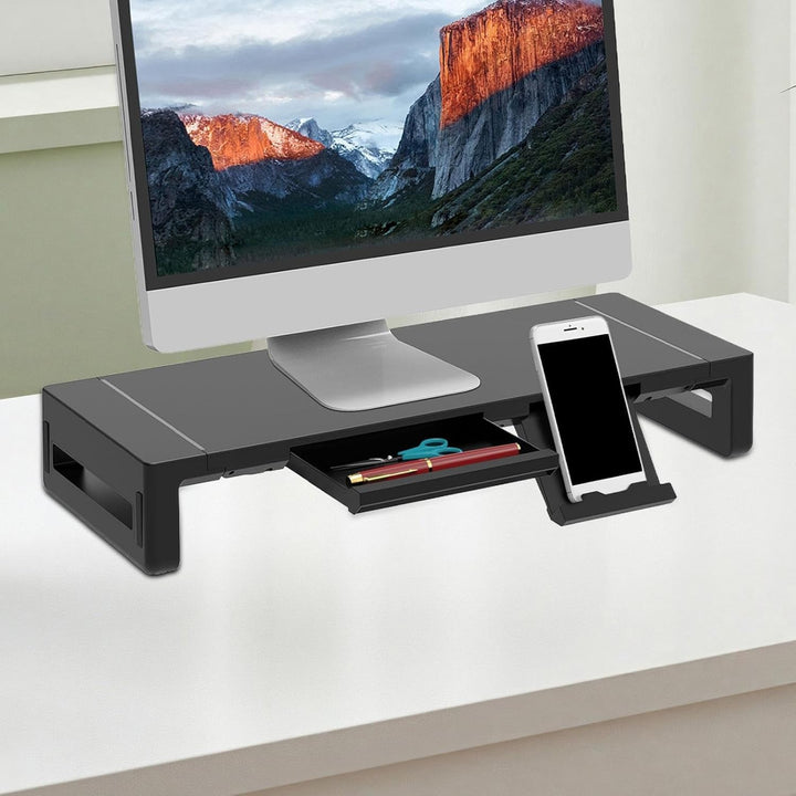 Lisslune | Height Adjustable Monitor Stand with Drawer – Stravon