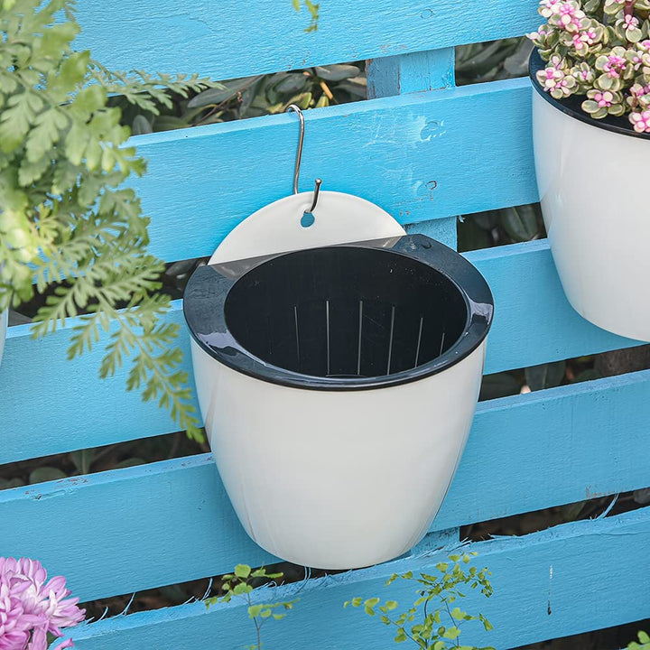Lisslune | Self-watering hanging plant pot – Modern flower pot for wall mounting