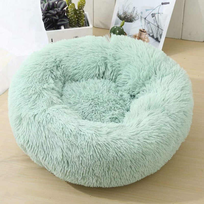 Lisslune | Beef Plush Calming Donut Dog Bed for Small to Large Dogs