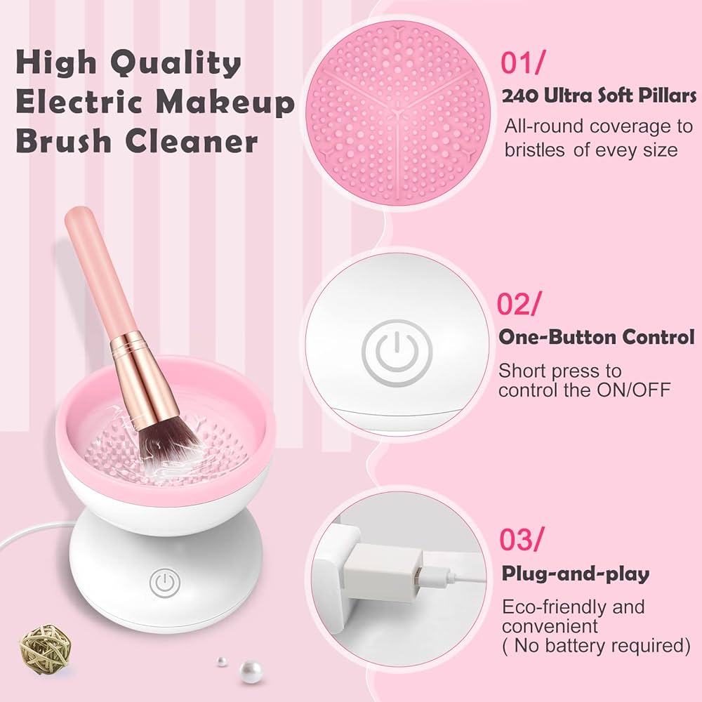 Lisslune | Electric Makeup Brush Cleaner, Perfect Brushes, Perfect Looks – Clean your entire set effortlessly