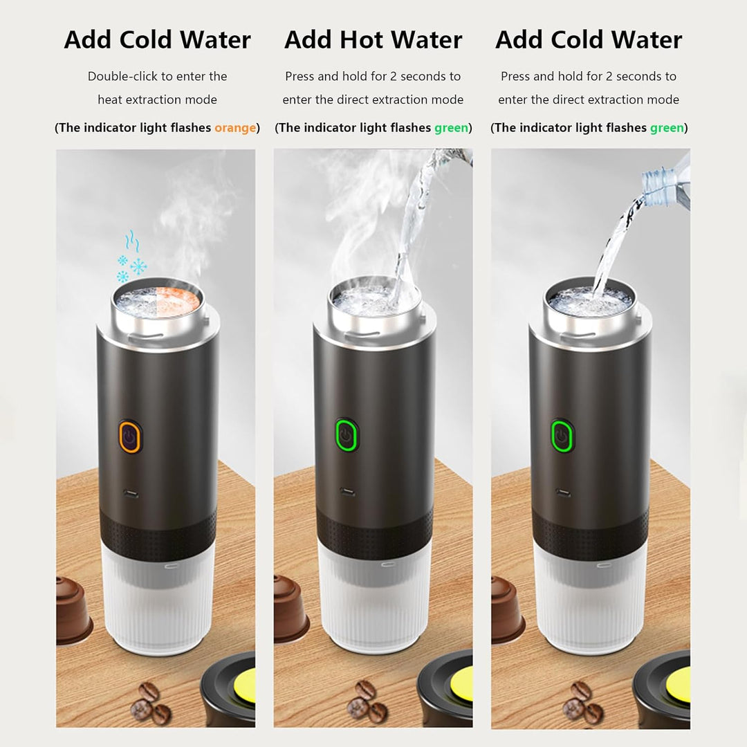 Lisslune | Portable 3-in-1 Espresso Coffee Maker with Rechargeable Battery – Raverno