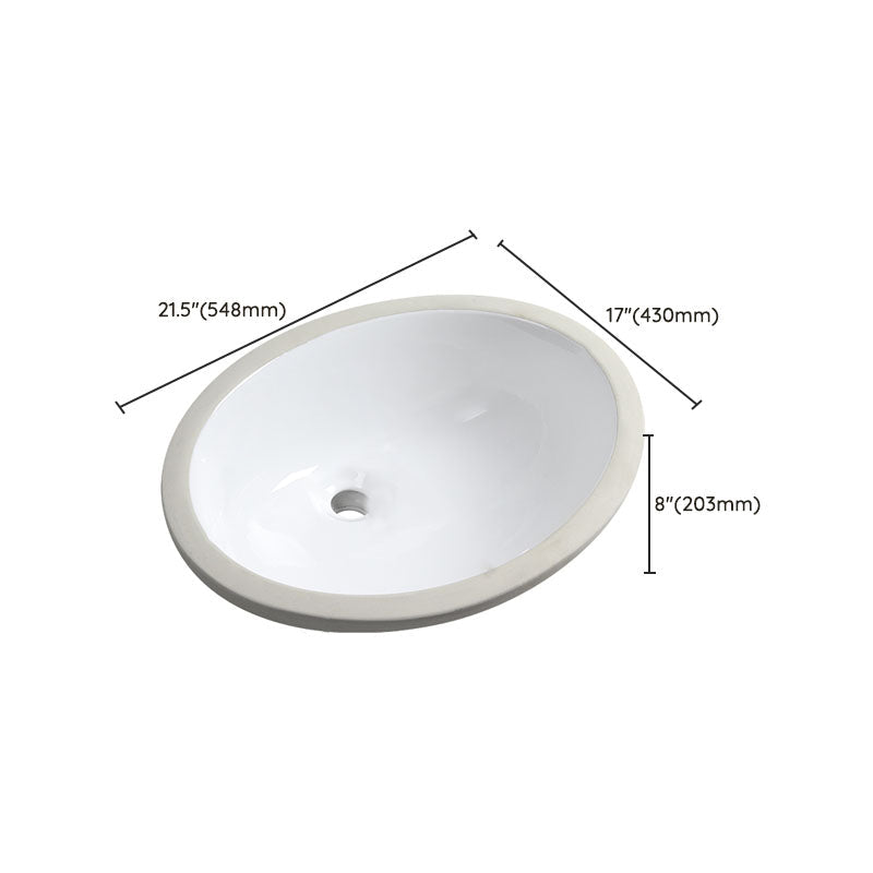 Lisslune | Modern Oval Wash Stand Ceramic Table Installation Sink Bathroom