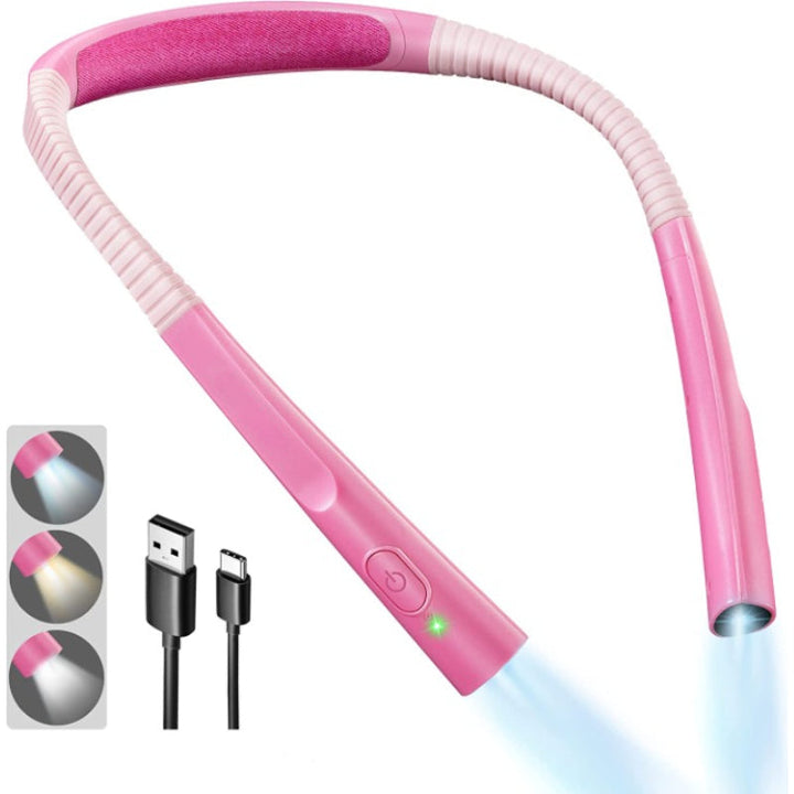 Lisslune | LED Neck Reading Lamp, Book Light for Reading in Bed, 3 Colors, 6 Brightness Levels, Flexible Arm, Rechargeable, Durable, Perfect for Reading, Knitting, Camping, Repairing