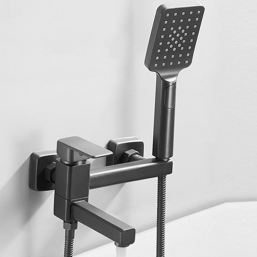 Lisslune | Modern Bathtub Faucet Copper with Handheld Shower Wall-Mounted Bathtub Filler