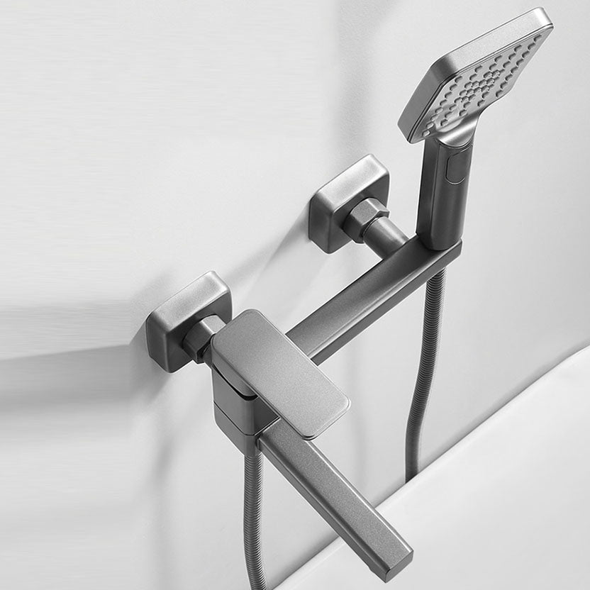 Lisslune | Modern Bathtub Faucet Copper with Handheld Shower Wall-Mounted Bathtub Filler