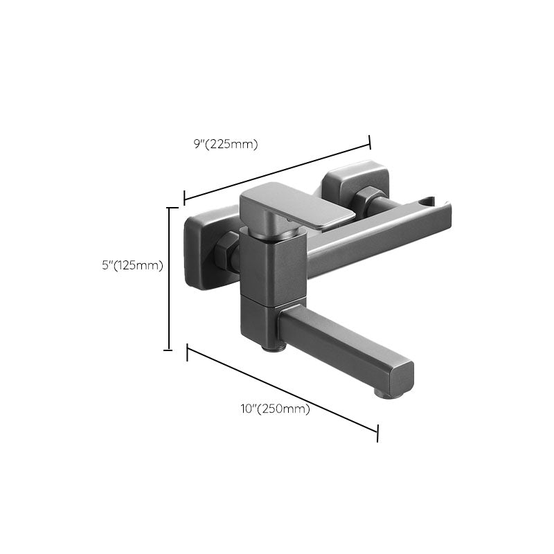 Lisslune | Modern Bathtub Faucet Copper with Handheld Shower Wall-Mounted Bathtub Filler