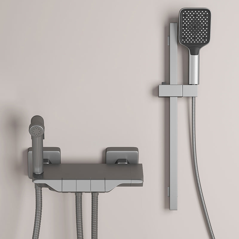 Lisslune | Push-button shower system wall mounting hand shower square shower system with shower hose