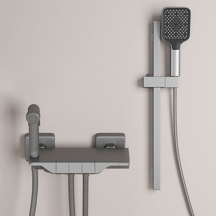 Lisslune | Push-button shower system wall mounting hand shower square shower system with shower hose