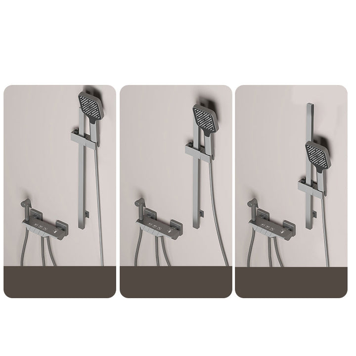 Lisslune | Push-button shower system wall mounting hand shower square shower system with shower hose