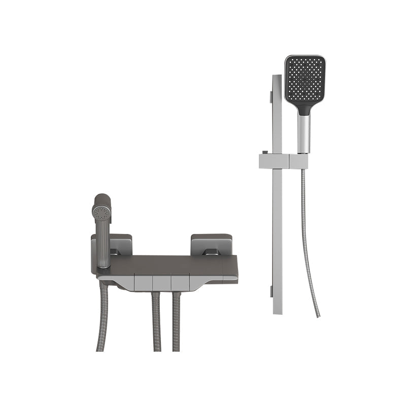 Lisslune | Push-button shower system wall mounting hand shower square shower system with shower hose
