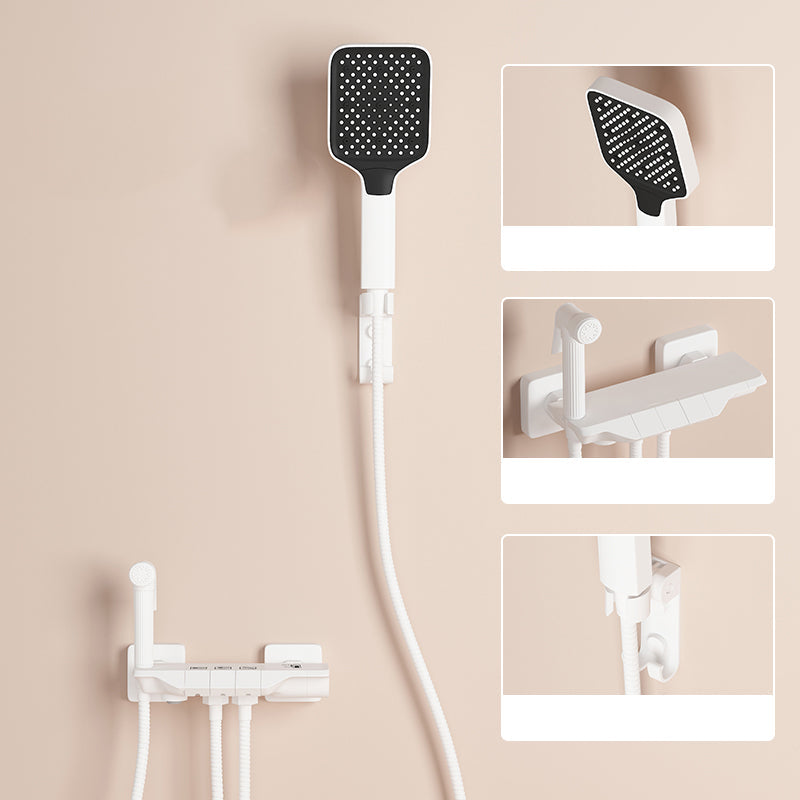 Lisslune | Push-button shower system wall mounting hand shower square shower system with shower hose