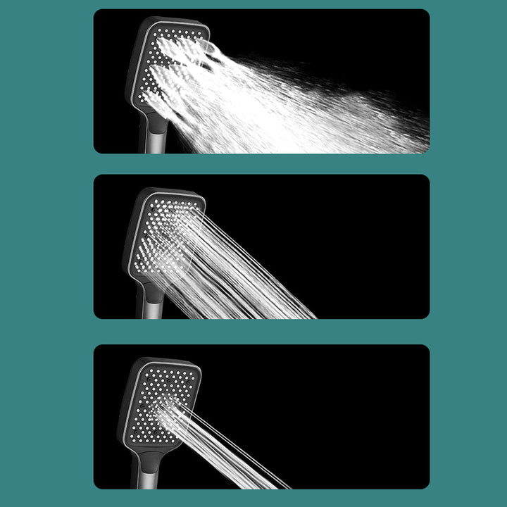 Lisslune | Push-button shower system wall mounting hand shower square shower system with shower hose