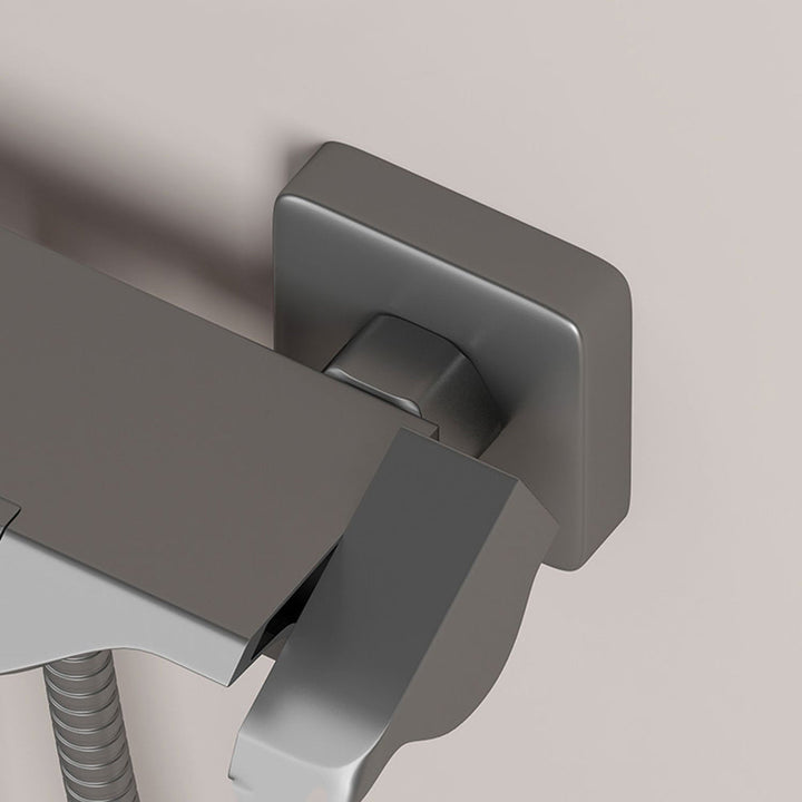 Lisslune | Push-button shower system wall mounting hand shower square shower system with shower hose