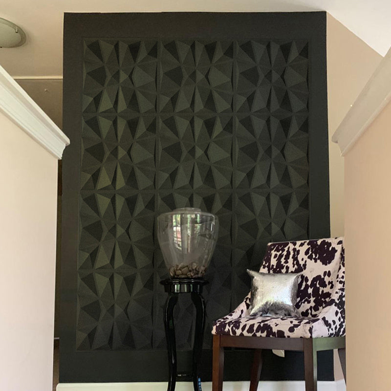 Lisslune | Modern Zinc Back Wall Panel Smooth Upholstered Wall Ceiling in Black and White