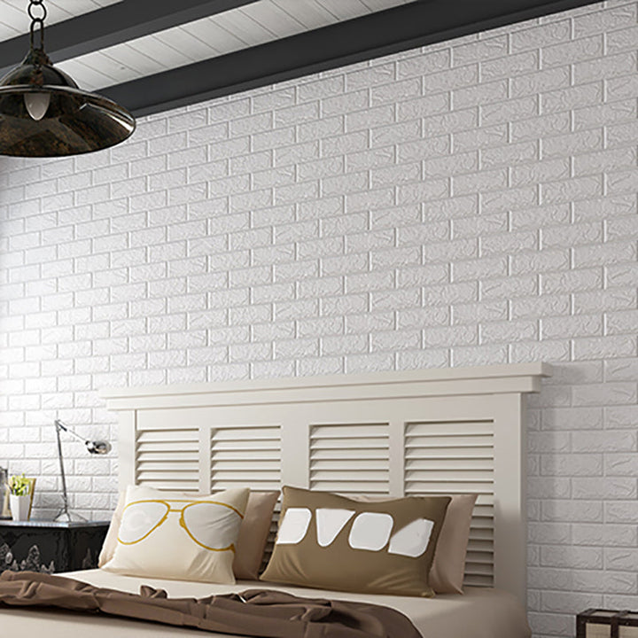 Lisslune | Back Wall Panels 3D Embossing Peel and Stick Wall Covering for the Living Room
