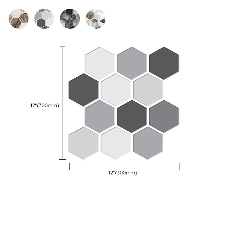 Lisslune | Mosaic Tiles Wallpaper PVC waterproof for peeling and sticking Mosaic tiles with hexagonal shape
