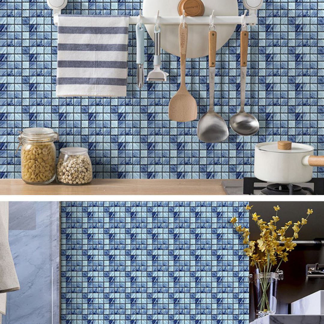 Lisslune | Mosaic tile peel and stick tiles plastic waterproof peel and stick mosaic tile
