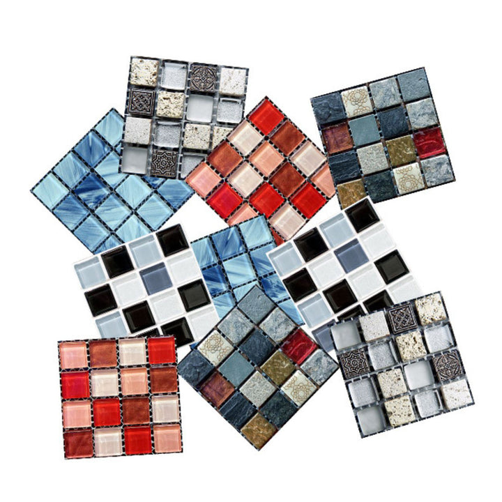 Lisslune | Mosaic tile peel and stick tiles plastic waterproof peel and stick mosaic tile