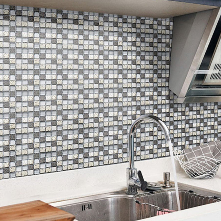 Lisslune | Mosaic tile peel and stick tiles plastic waterproof peel and stick mosaic tile