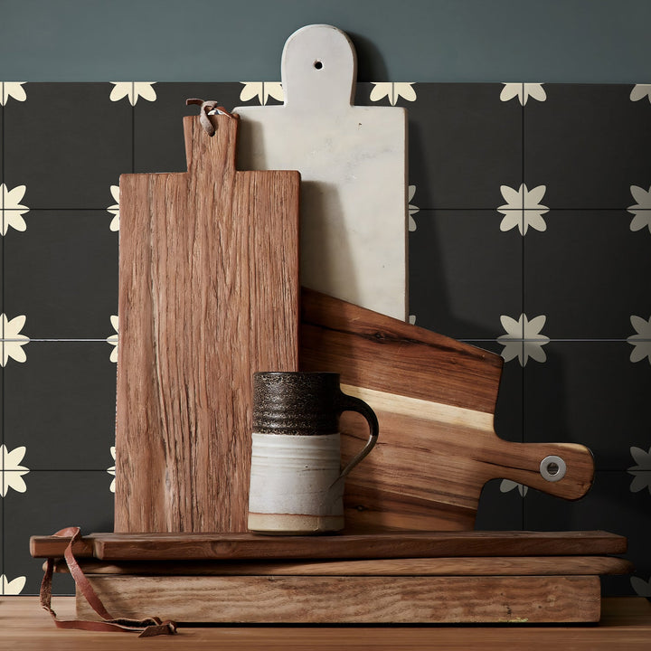 Lisslune | PVC Peel and Stick Splash Protection Square Single Panel Wallpaper with Water Resistant