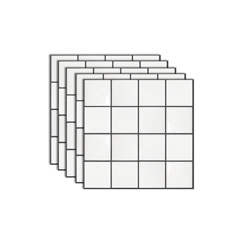 Lisslune | Square Peel and Stick Wall Tile PVC Waterproof Mosaic Tiles Wallpaper