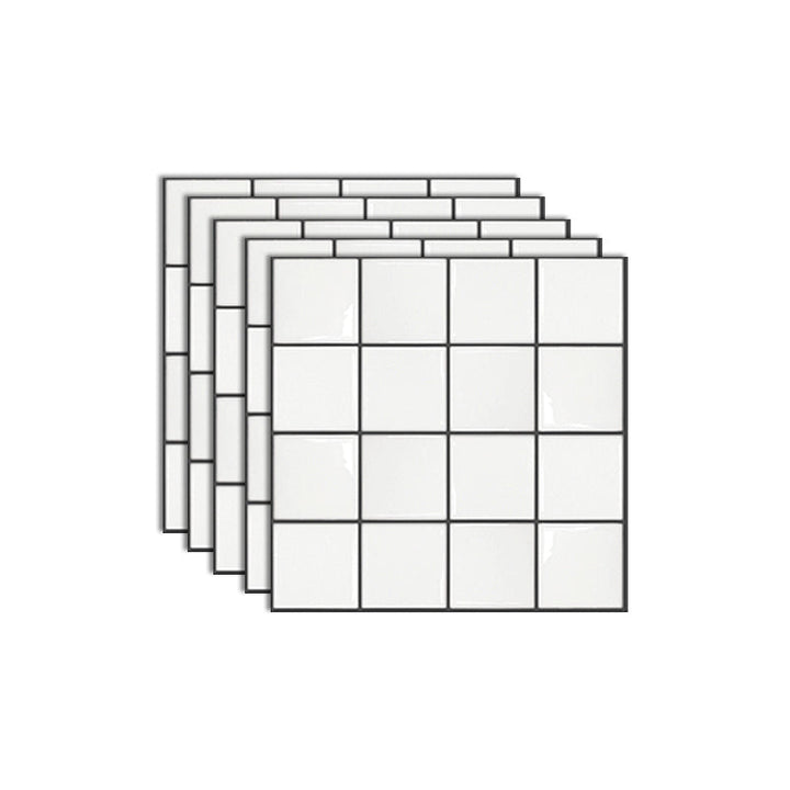Lisslune | Square Peel and Stick Wall Tile PVC Waterproof Mosaic Tiles Wallpaper