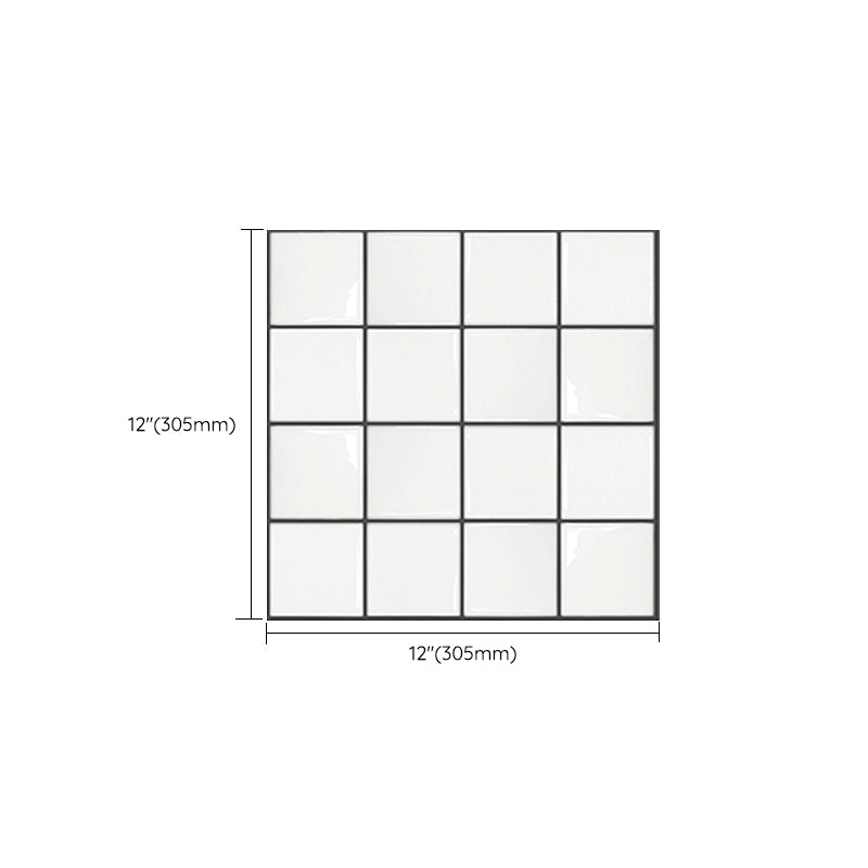 Lisslune | Square Peel and Stick Wall Tile PVC Waterproof Mosaic Tiles Wallpaper