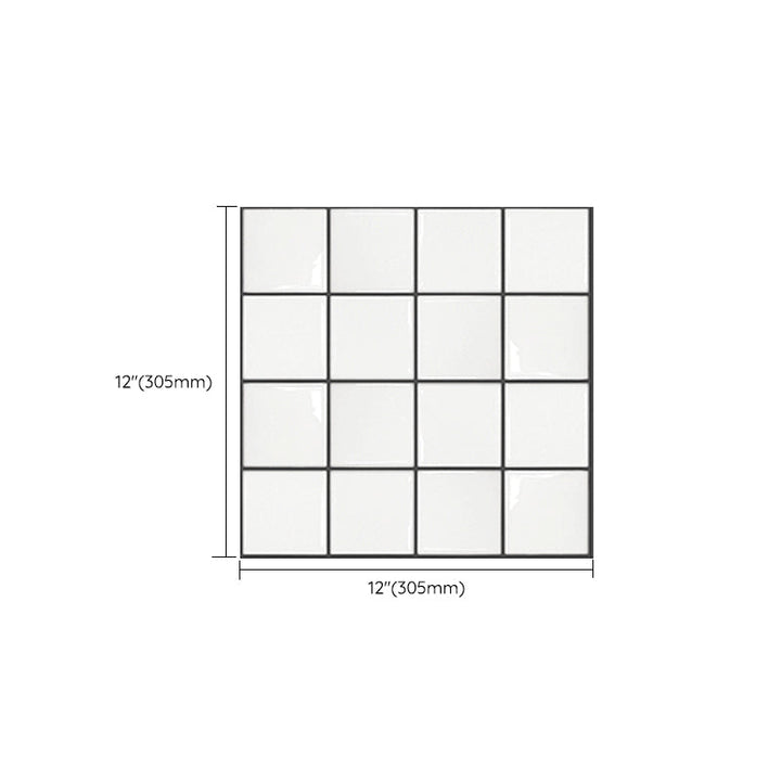 Lisslune | Square Peel and Stick Wall Tile PVC Waterproof Mosaic Tiles Wallpaper