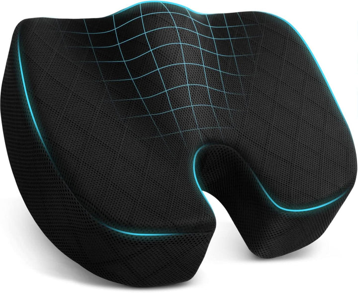 Lisslune | Memory Foam Seat Cushion for Office, Car, and Travel