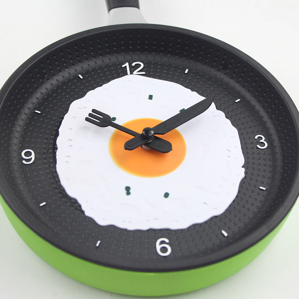Lisslune | Fried Egg Pan Clock Silent Clock Wall Clock Wall Clock