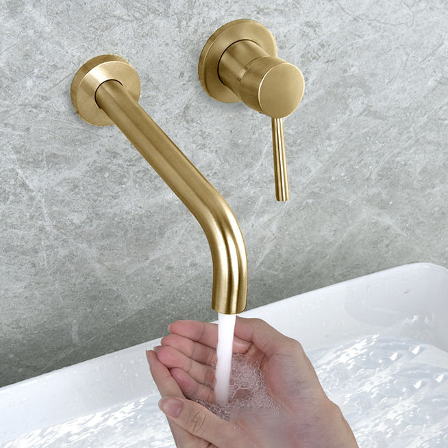 Lisslune | Wall-mounted Bronze Bathtub Filler Double Handles Bathtub Spout Bathtub Faucet Trim