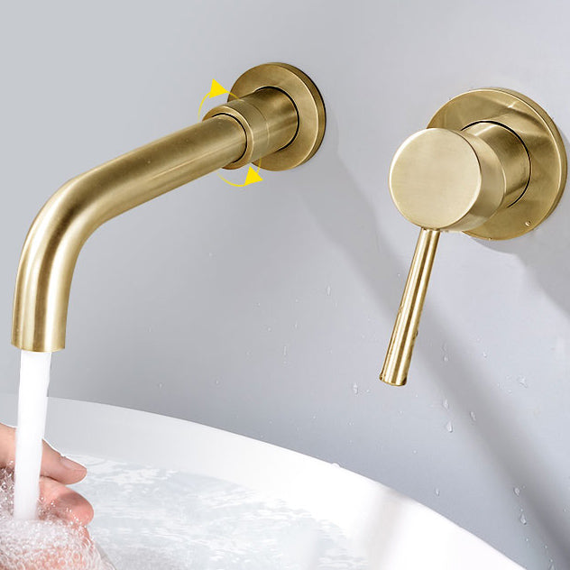Lisslune | Wall-mounted Bronze Bathtub Filler Double Handles Bathtub Spout Bathtub Faucet Trim
