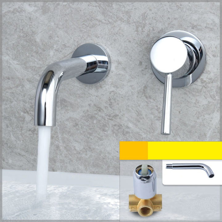 Lisslune | Wall-mounted Bronze Bathtub Filler Double Handles Bathtub Spout Bathtub Faucet Trim