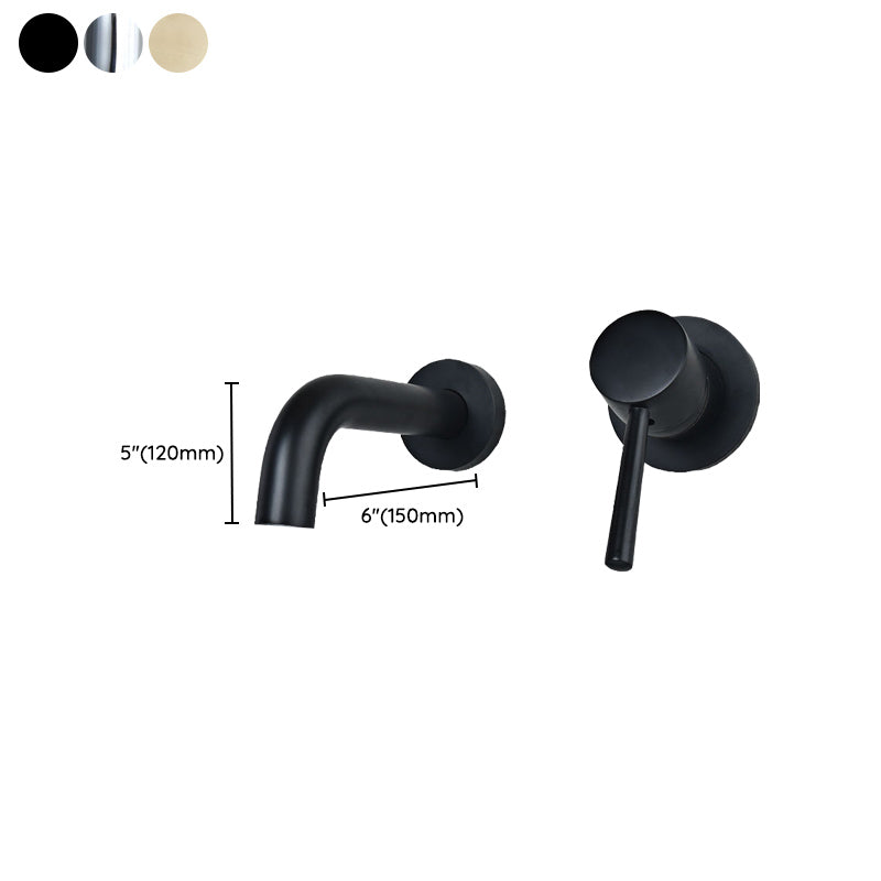 Lisslune | Wall-mounted Bronze Bathtub Filler Double Handles Bathtub Spout Bathtub Faucet Trim