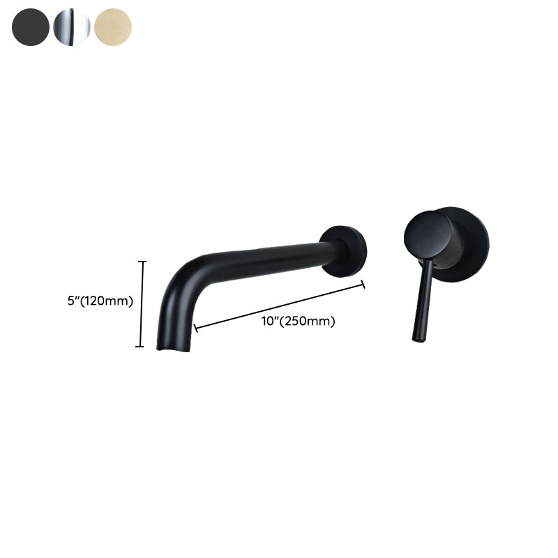 Lisslune | Wall-mounted Bronze Bathtub Filler Double Handles Bathtub Spout Bathtub Faucet Trim