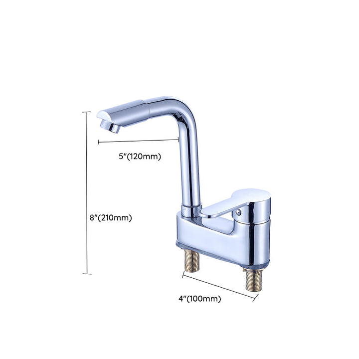 Lisslune | Deck Mounted Center Freestanding Bathtub Filler Single Handle Freestanding Faucet