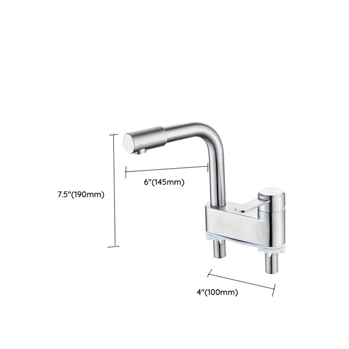 Lisslune | Deck Mounted Center Freestanding Bathtub Filler Single Handle Freestanding Faucet
