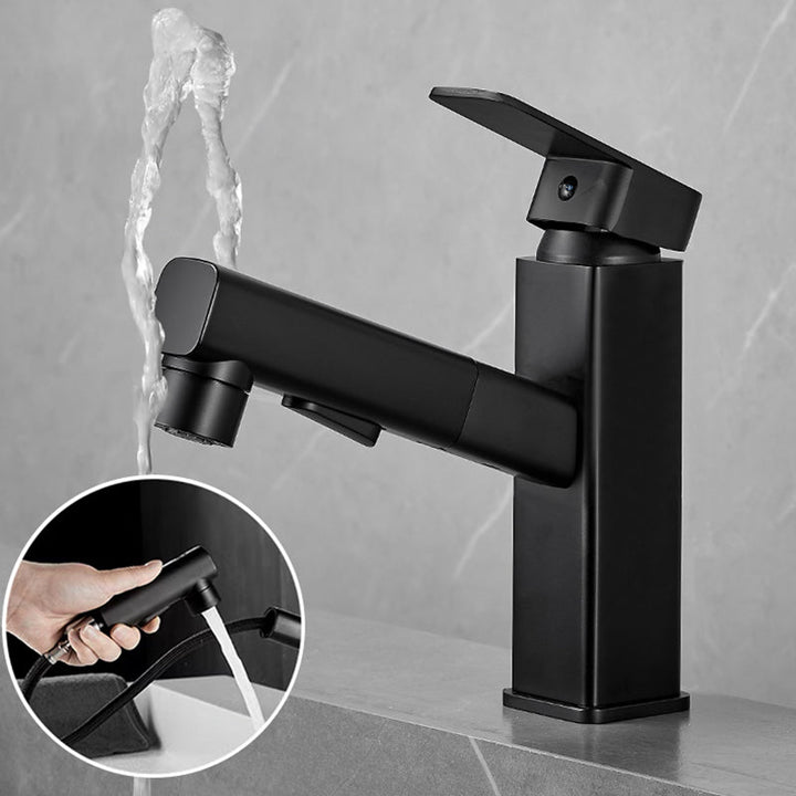 Lisslune | Bathroom vessels faucet swivel spout single-handle faucet with pull-out spray head