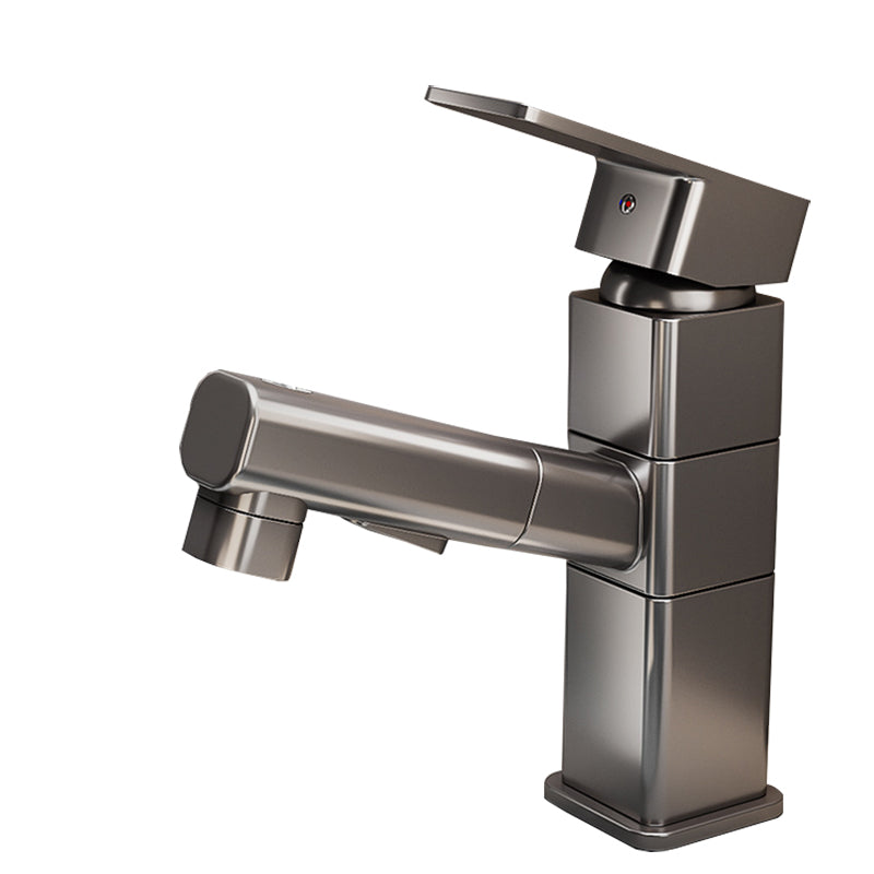 Lisslune | Bathroom vessels faucet swivel spout single-handle faucet with pull-out spray head