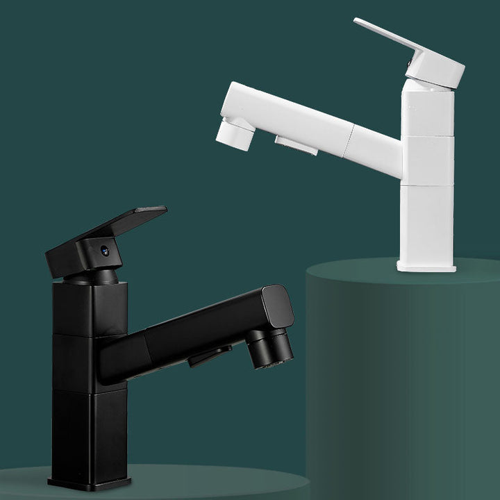 Lisslune | Bathroom vessels faucet swivel spout single-handle faucet with pull-out spray head