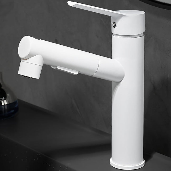 Lisslune | Bathroom vessels faucet swivel spout single-handle faucet with pull-out spray head
