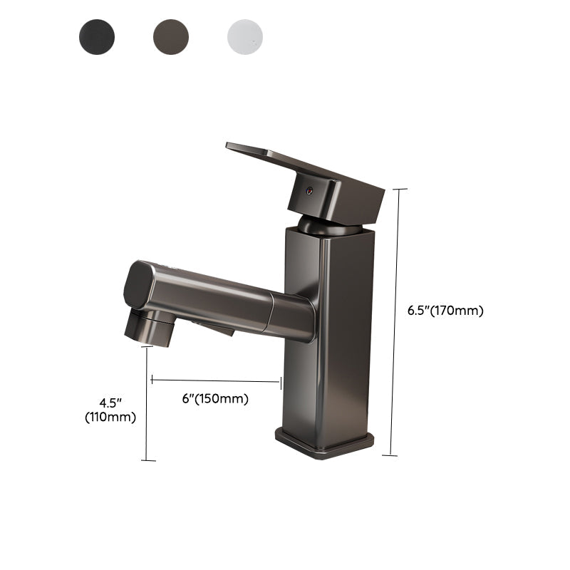 Lisslune | Bathroom vessels faucet swivel spout single-handle faucet with pull-out spray head