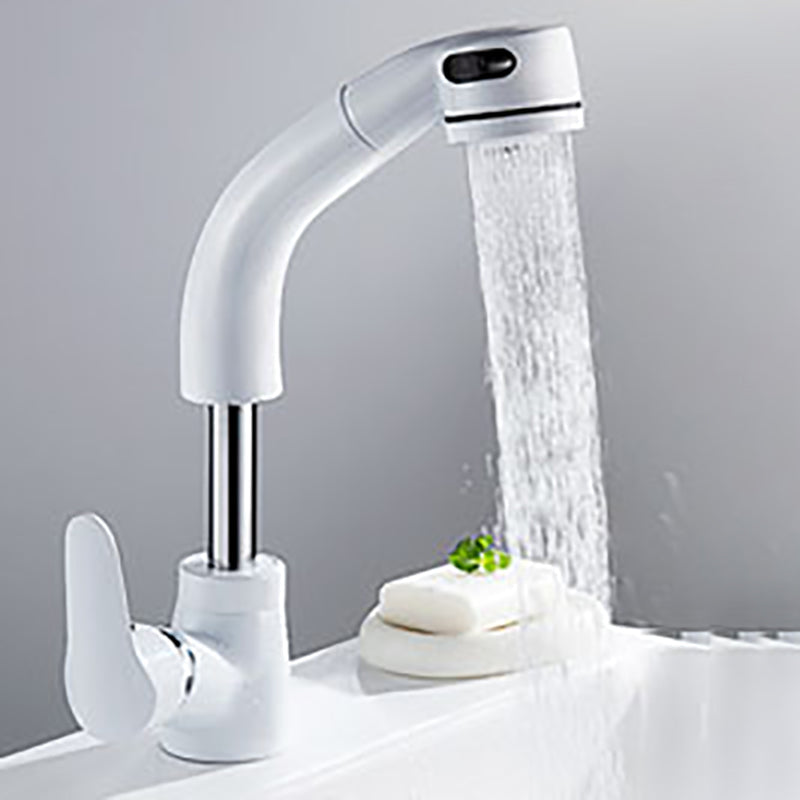 Lisslune | Vessel Sink Bathroom Faucet with Swivel Spout Single Handle Faucet with Pull-Out Spray
