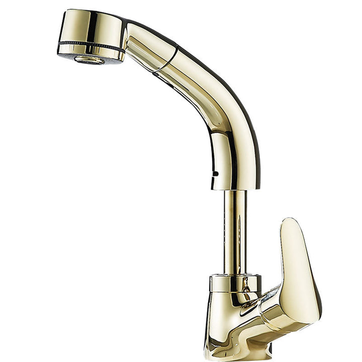 Lisslune | Vessel Sink Bathroom Faucet with Swivel Spout Single Handle Faucet with Pull-Out Spray