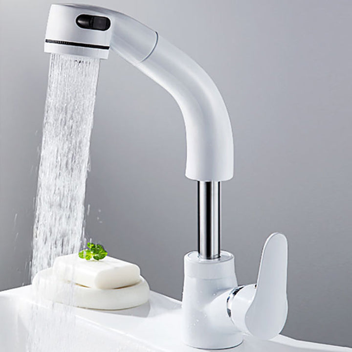 Lisslune | Vessel Sink Bathroom Faucet with Swivel Spout Single Handle Faucet with Pull-Out Spray