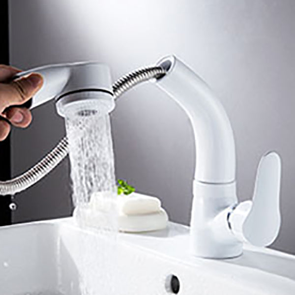 Lisslune | Vessel Sink Bathroom Faucet with Swivel Spout Single Handle Faucet with Pull-Out Spray