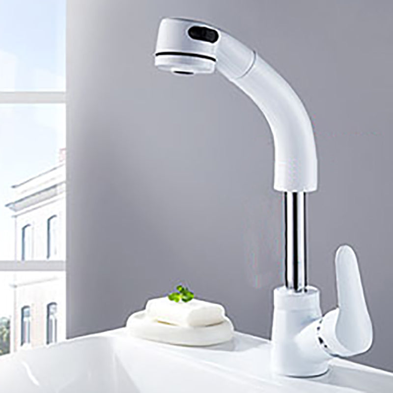 Lisslune | Vessel Sink Bathroom Faucet with Swivel Spout Single Handle Faucet with Pull-Out Spray